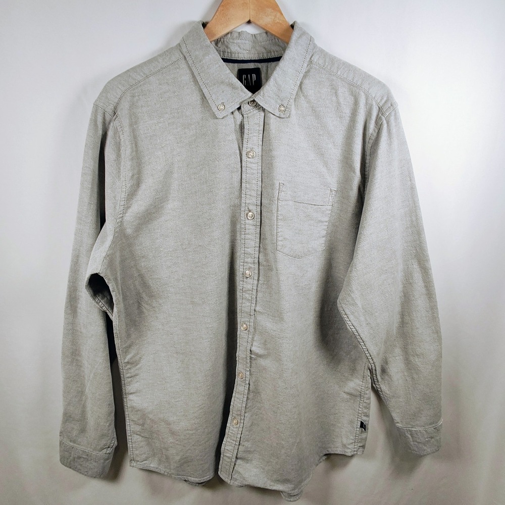 Gap Men's Gray‎ XL Long Sleeve Button Down Shirt